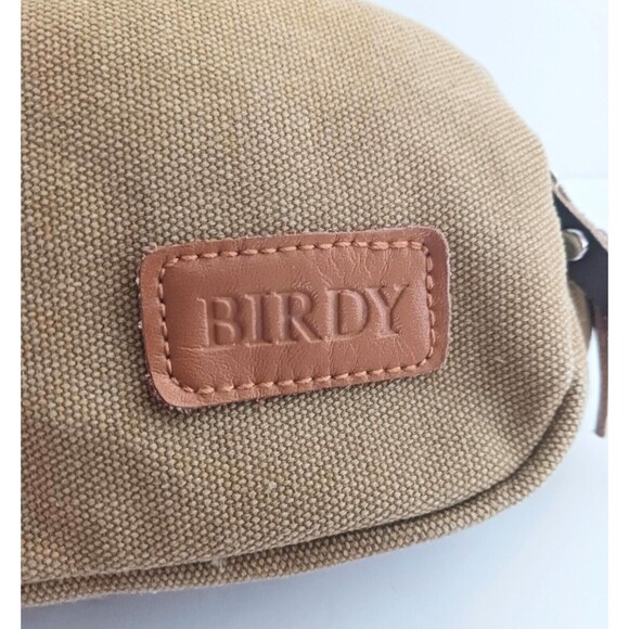 Birdy Khaki Canvas Waist Fanny Pack Unisex Multiple Zip Pockets - Picture 3 of 8